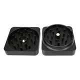 Best Buds Flat Square Aluminium Grinder open