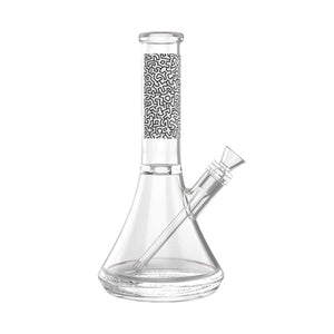 Schwarz-weißer Glasbong von Keith Haring