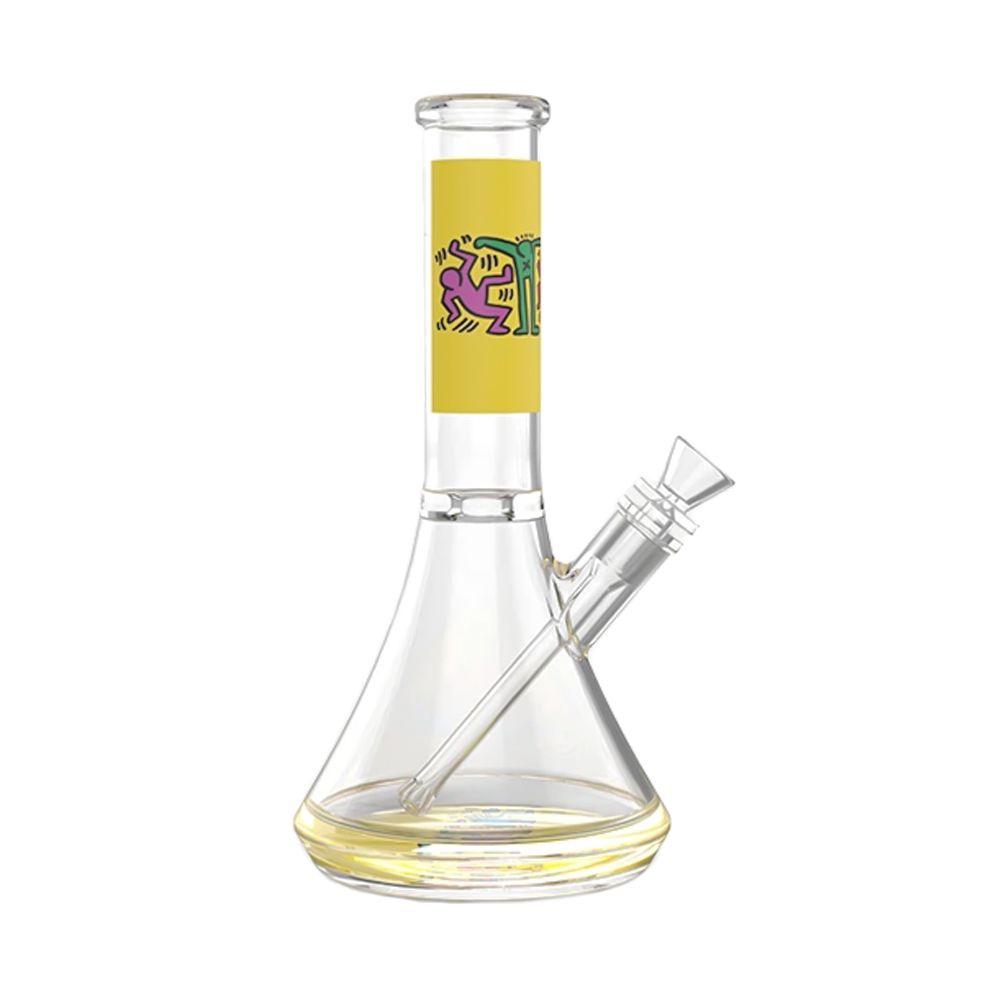 Gelbe Glasbong von Keith Haring