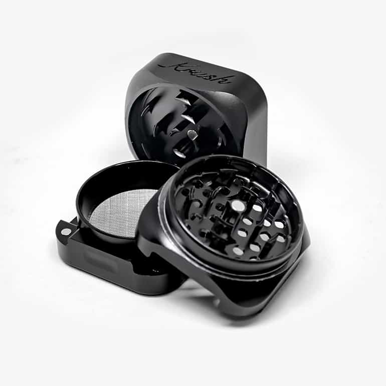 Krush Kube 3 Dry Herb Grinder Black 3-Part